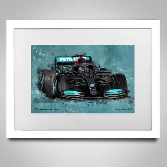 Valtteri Bottas Mercedes F1 Car - Print in frame