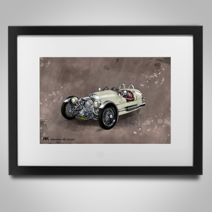 Morgan 3 W White 2012 Brush - Print in frame