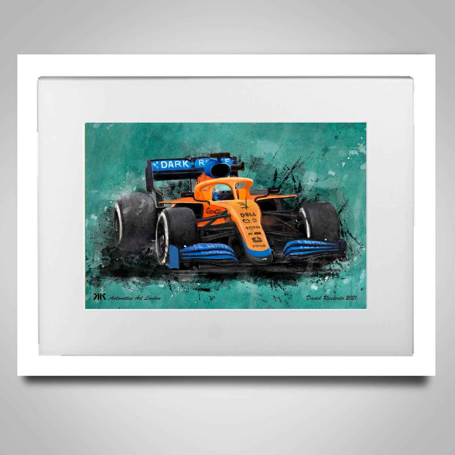 Daniel Ricciardo Renault F1 Car - Print in frame