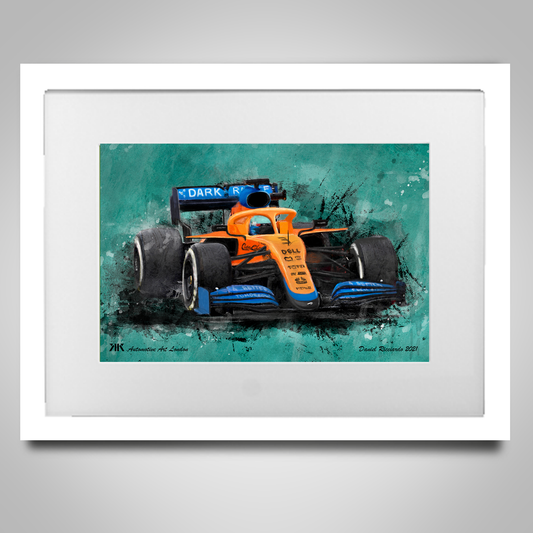 Daniel Ricciardo Renault F1 Car - Print in frame