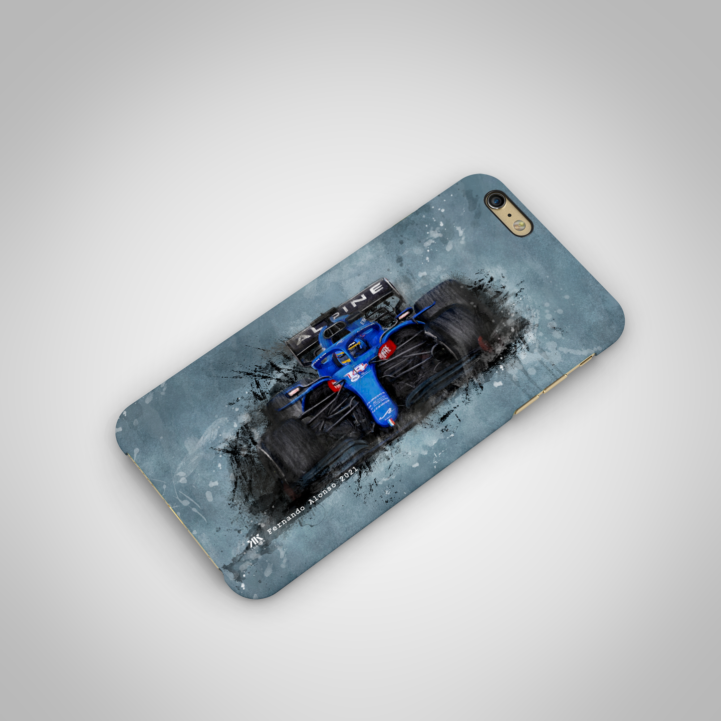 Fernando Alonso - Alpine F1 Car - Phone Case