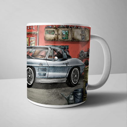 Chevrolet Corvette Stingray 1963 Satin Silver - Mug