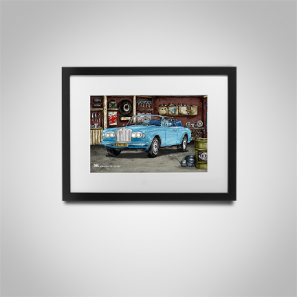 Rolls Royce Corniche Convertible 1990 Light Blue in frame