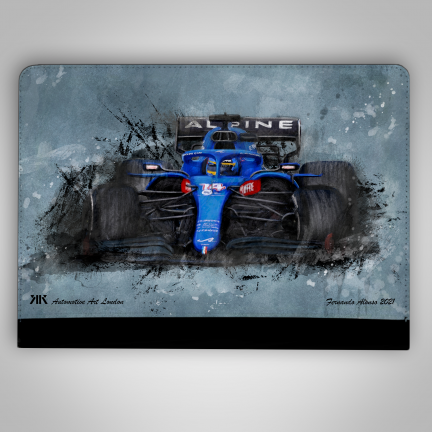 Fernando Alonso – Alpine F1 Car iPad Case