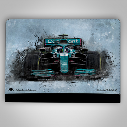 Sebastian Vettel – Aston Martin F1 Car iPad Case