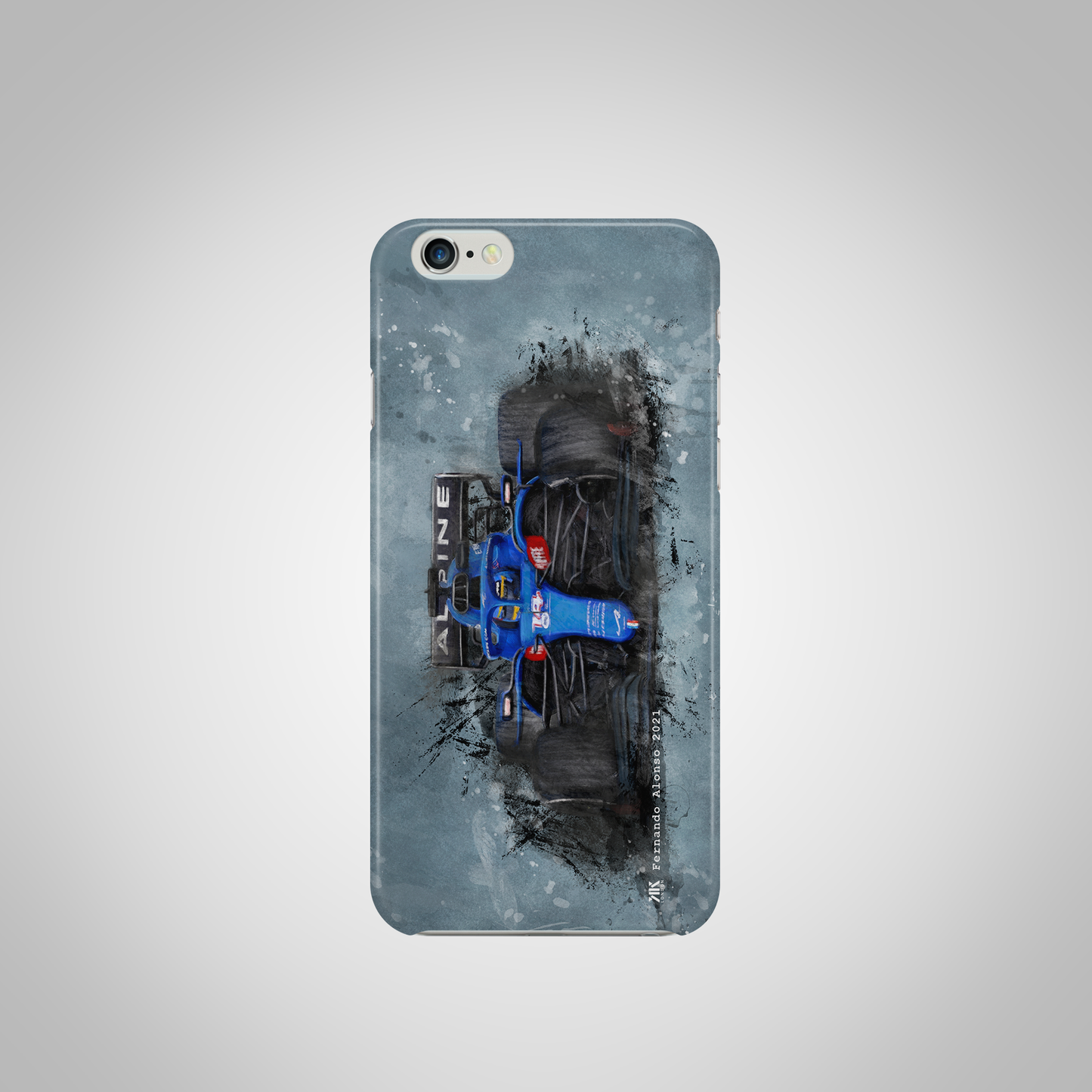 Fernando Alonso - Alpine F1 Car - Phone Case