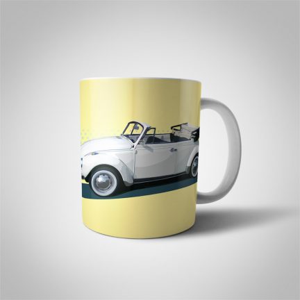 Volkswagen Beetle Convetible White Mug